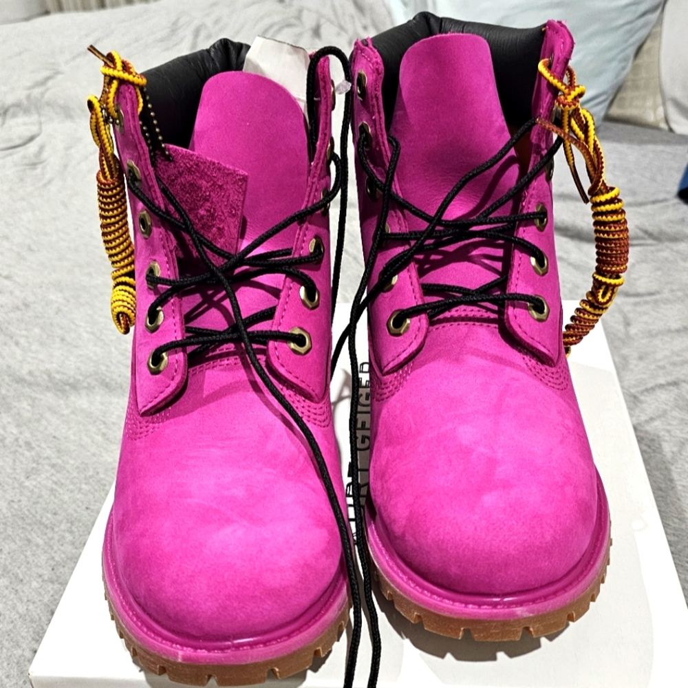 Pink Timberland  boots US size 8